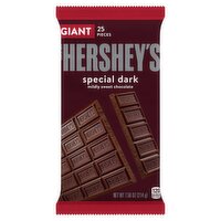 Hershey's Special Dark Mildly Sweet Chocolate, Giant, 25 count, 7.56 oz