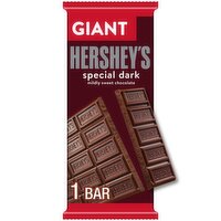 Hershey's Special Dark Mildly Sweet Chocolate, Giant, 25 count, 7.56 oz