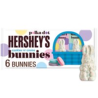 Hershey's Cookies 'n' Creme Polka Dot Bunnies Bars, 1.2 oz, 6 count