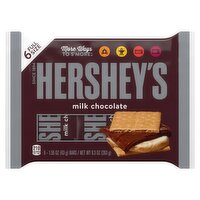 Hershey's Milk Chocolate Bars Full Size, 1.55 oz, 6 count