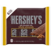 Hershey's Milk Chocolate with Whole Roasted Almonds, 1.45 oz, 6 count, 8.7 Ounce