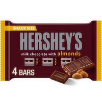 Hershey's Milk Chocolate with Almonds Bars Snack Size, .45 oz, 4 count