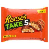 Reese's Take 5 Pretzels, Caramel, Peanut Butter, Peanuts, and Chocolate Bar Snack Size, 19.5 oz, 19.5 Ounce