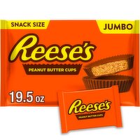 Reese's Milk Chocolate & Peanut Butter Cups Snack Size Jumbo Bag, 19.5 oz