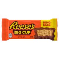 Reese's Milk Chocolate & Peanut Butter Big Cup King Size, 2 count, 2.8 oz, 2.8 Ounce