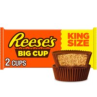 Reese's Milk Chocolate & Peanut Butter Big Cup King Size, 2 count, 2.8 oz