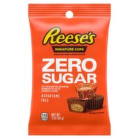 Reese's Zero Sugar Chocolate Candy & Peanut Butter Miniature Cups, 3 oz, 3 Ounce