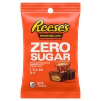 Reese's Zero Sugar Chocolate Candy & Peanut Butter Miniature Cups, 3 oz