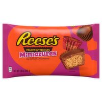 REESE'S Miniatures Milk Chocolate Peanut Butter Cups, Valentine's Day Candy Bag, 9.9 oz