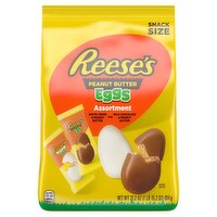 Reese's White Creme, Milk Chocolate & Peanut Butter Assortment Eggs Snack Size, 31.2 oz