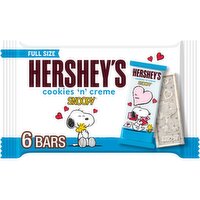 Hershey's Snoopy Cookies 'N' Creme Bars, 1.55 oz, 6 count