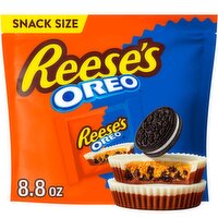 Reese's Oreo Milk Chocolate & White Creme Peanut Rutter Cups Snack Size, 8.8 oz