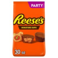 Reese's Miniature Cups Milk Chocolate & Peanut Butter Candy Party Pack, 30 oz
