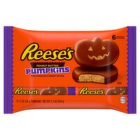 REESE'S Milk Chocolate Peanut Butter Pumpkins, Halloween Candy Packs, 1.2 oz