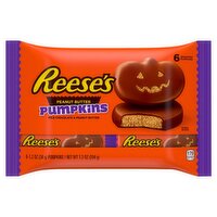 Reese's Pumpkins Milk Chocolate & Peanut Butter, 1.2 oz, 6 count