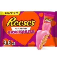 Reese's Pink Hearts Peanut Butter Candy Snack Size, 9.6 oz