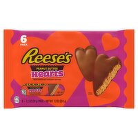 Reese's Milk Chocolate & Peanut Butter Hearts, 1.2 oz, 6 count, 7.2 Ounce