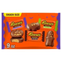Reese's Pumpkins, Ghosts & Bats Assorted Snack Size Shapes Milk Chocolate & Peanut Butter, 9 oz