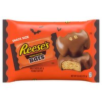 REESE'S Milk Chocolate Snack Size Peanut Butter Bats, Halloween Candy Bag, 9.6 oz