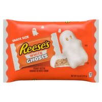 Reese's White Ghosts Peanut Butter Enrobed in White Creme Candy Snack Size, 9.6 oz