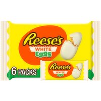 Reese's White Creme & Peanut Butter Eggs Candy, 1.2 oz, 6 count