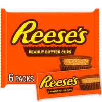 Reese's Milk Chocolate & Peanut Butter Cups Full Size, 1.5 oz, 6 count