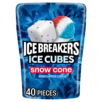 Ice Breakers Ice Cubes Snow Cone Sugar Free Gum, 40 count