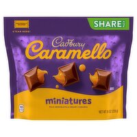 Cadbury Caramello Milk Chocolate & Creamy Caramel Miniatures Share Pack, 8 oz, 8 Ounce