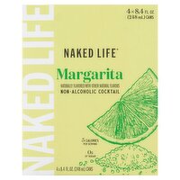 Naked Life Margarita Non-Alcoholic Cocktail, 8.4 fl oz, 4 count