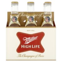 Miller High Life Beer, 6 count, 12 fl oz