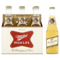 Miller High Life Beer, 6 count, 12 fl oz