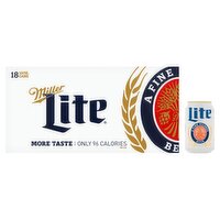 Miller Lite Beer, 18 count, 12 oz
