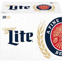 Miller Lite Lager Beer, 30 Pack, 12 oz Cans, 360 fl oz