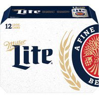 Miller Lite Lager Beer, 12 Pack, 12 oz Cans, 144 fl oz