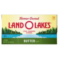 Land O Lakes Salted Butter, Made with Sweet Cream and Salt, 4 Sticks, 1 lb Pack
