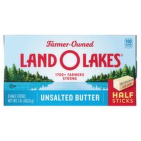 Land O Lakes® Unsalted Butter in Half Sticks, 1 lb in 8 Sticks, 1 Pound