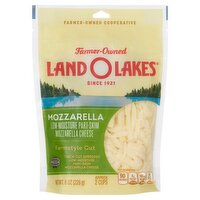 Land O Lakes Farmstyle Cut Low-Moisture Part-Skim Mozzarella Cheese, 8 oz