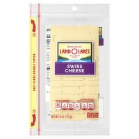 Land O Lakes Swiss Premium Deli Thin Cheese, 8 count, 6 oz