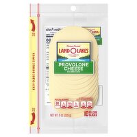 Land O Lakes Provolone Cheese with Smoke Flavor, Packaged Sliced Cheese, 8 oz, 10 Slices