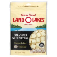 Land O Lakes Extra Sharp White Cheddar Cheese Cubes, 8 oz, 8 Ounce