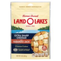 Land O Lakes Extra Sharp Cheddar and Habanero Jack Cheese Cubes, 8 oz, 8 Ounce