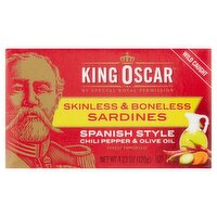 King Oscar Skinless & Boneless Sardines Spanish Style in Olive Oil, 4.23 oz, 3.75 Ounce