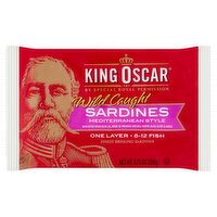 King Oscar Sardines in Extra Virgin Olive Oil Mediterranean Style, 3.75 oz, 3.75 Ounce