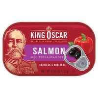 King Oscar Skinless & Boneless Mediterranean Style Salmon, 4.05 oz