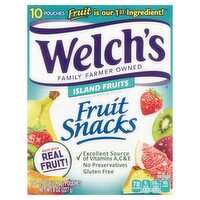 Welch's Island Fruits Fruit Snacks, 0.8 oz, 10 count