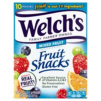 Welch's Mixed Fruit Fruit Snacks, 0.8 oz, 10 count, 8 Ounce