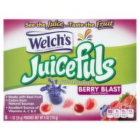 Welch's Juicefuls Berry Blast Juicy Fruit Snacks, 1 oz, 6 count, 6 Ounce