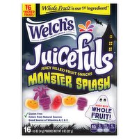 Welch's Juicefuls Monster Splash Juicy Filled Fruit Snacks, 0.5 oz, 16 count