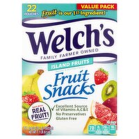 Welch's Island Fruits Fruit Snacks Value Pack, 0.8 oz, 22 count, 17.6 Ounce