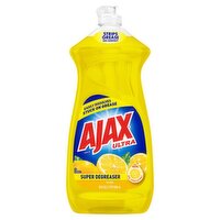 Ajax Ultra Super Degreaser Dishwashing Liquid Dish Soap, Lemon - 28 Fluid Ounce, 28 Fluid ounce